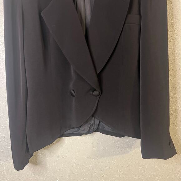 Anne Klein Women’s Suit Jacket Blazer Black sz 10 vtg feminine ptp 20.5 office - Picture 4 of 15